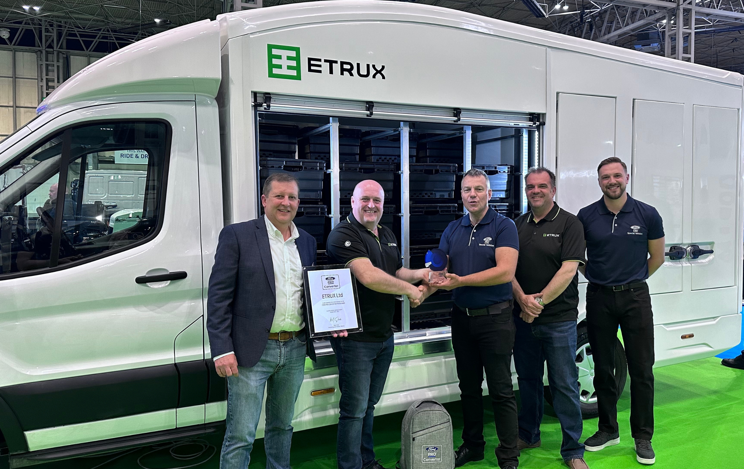 ETRUX Launches Fully Electric Ford E-Transit Trizone Vehicle at CV Show